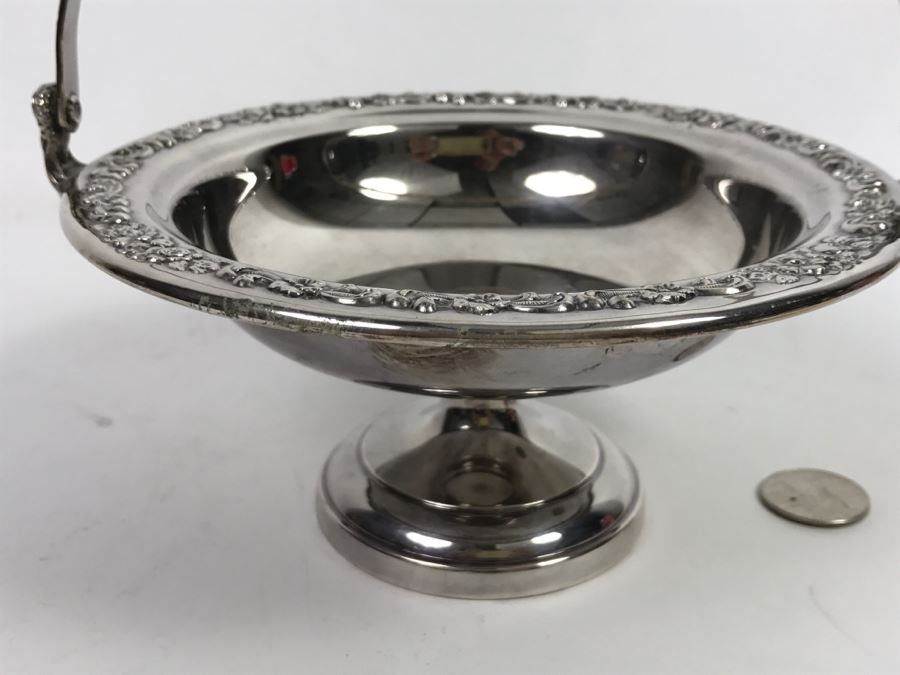 Footed Silverplate Bowl With Handle [Photo 4]