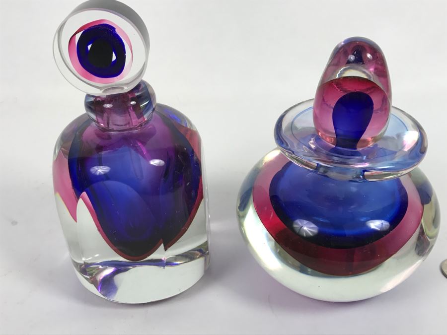 Pair Of Glass Perfume Bottles [Photo 3]