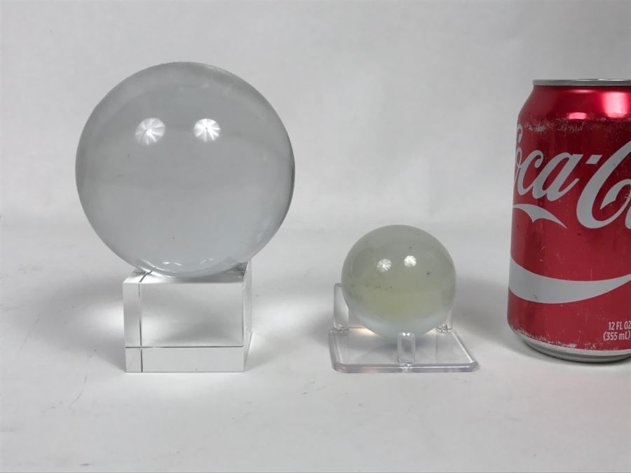 Pair Of Crystal Balls With Stands [Photo 1]