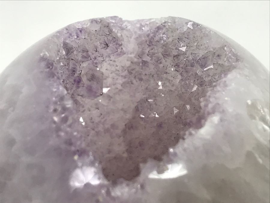 Polished Amethyst Agate Geode Stone, Amethyst Stone Heart And Stone Bowl [Photo 8]