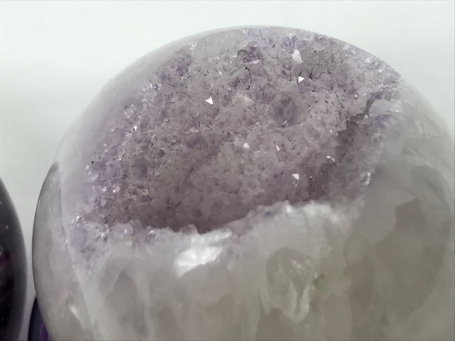 Polished Amethyst Agate Geode Stone, Amethyst Stone Heart And Stone Bowl [Photo 4]