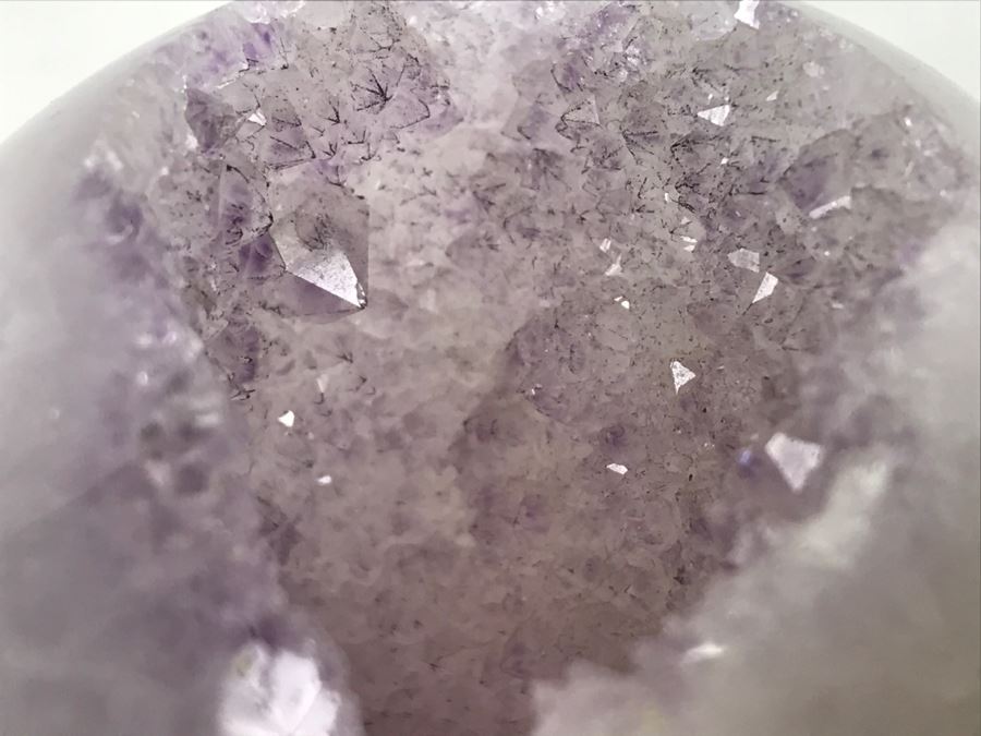 Polished Amethyst Agate Geode Stone, Amethyst Stone Heart And Stone Bowl [Photo 7]