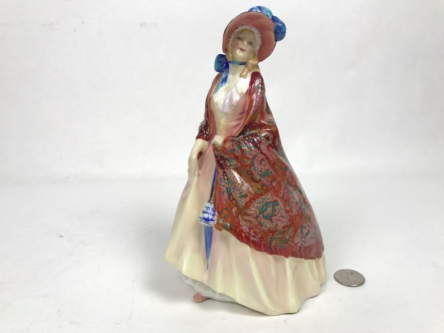 Vintage Royal Doulton Figurine Paisley Shawl HN 1987 [Photo 1]