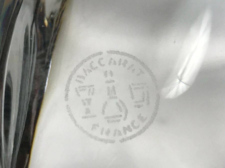 Vintage Baccarat Crystal France Curling Grooming Cat [Photo 9]