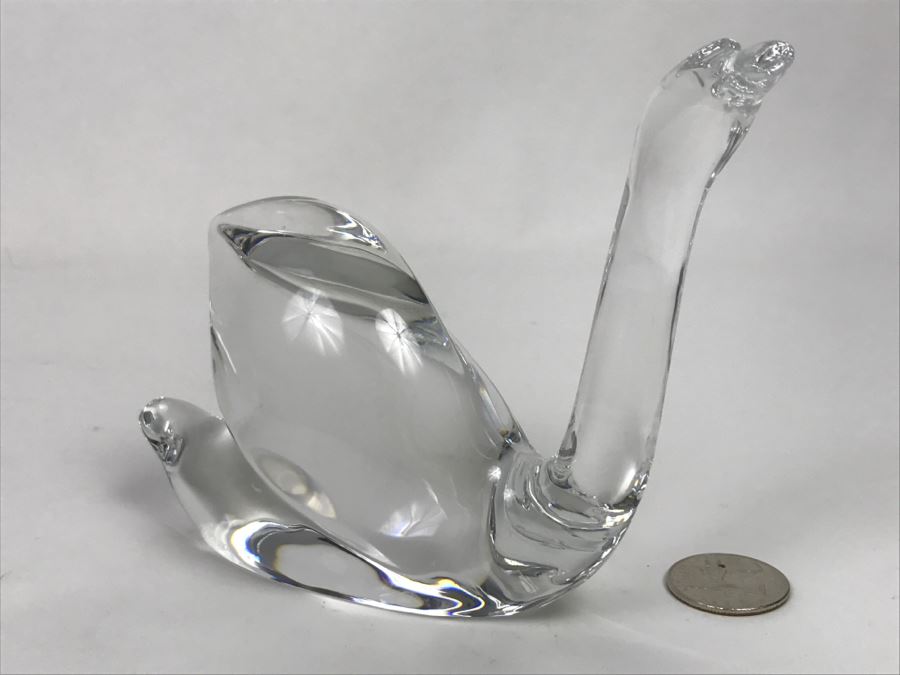 Vintage Baccarat Crystal France Swan Signed And Stamped [Photo 5]