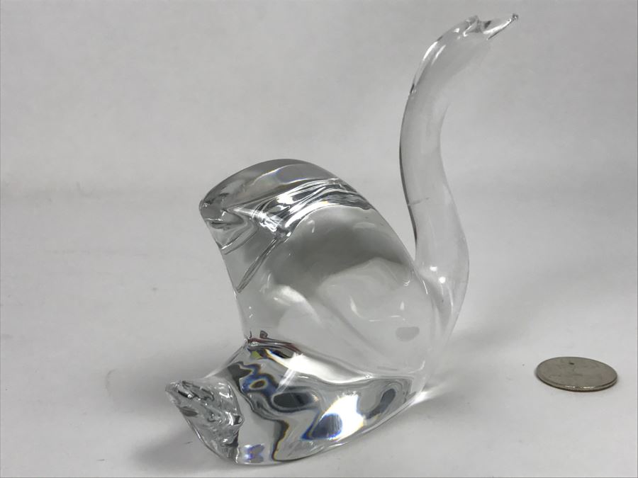 Vintage Baccarat Crystal France Swan Signed And Stamped [Photo 8]