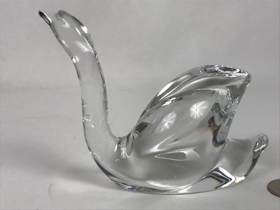 Vintage Baccarat Crystal France Swan Signed And Stamped [Photo 6]