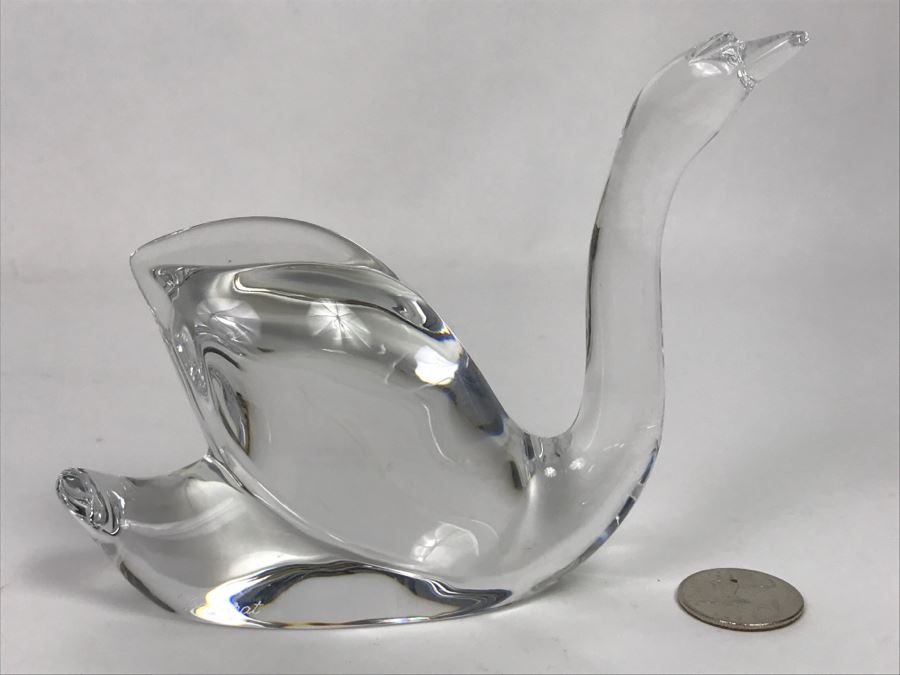 Vintage Baccarat Crystal France Swan Signed And Stamped [Photo 1]