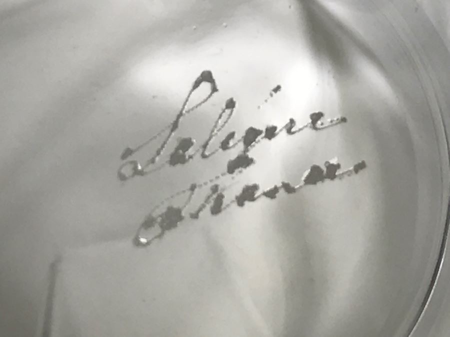 Signed Vintage Lalique France Frosted Crystal Swan Art Glass Dish Ring [Photo 9]