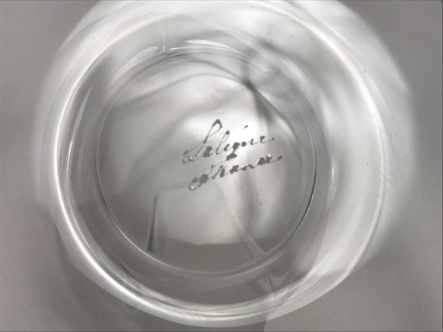 Signed Vintage Lalique France Frosted Crystal Swan Art Glass Dish Ring [Photo 10]