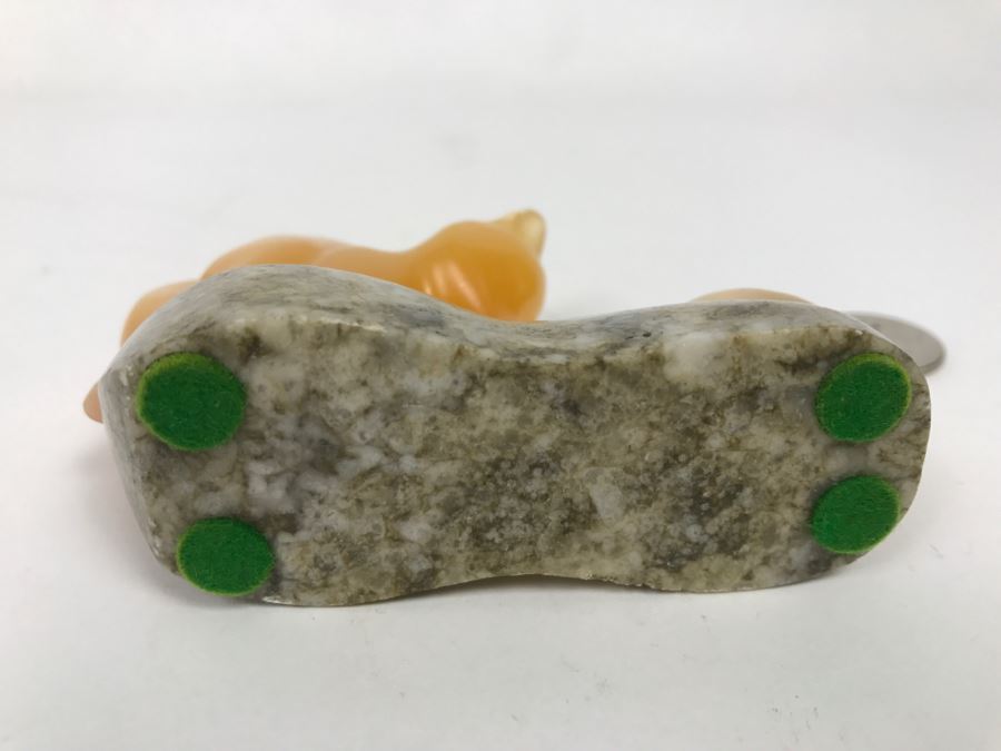 carved stone bear figurine