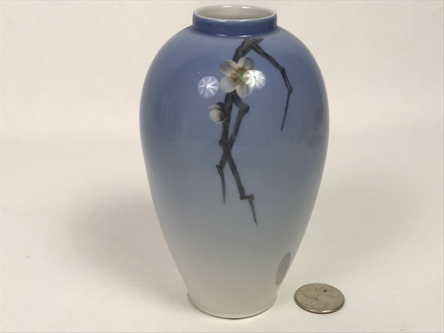 Stunning Royal Copenhagen Denmark Art Nouveau Vase With Dragonfly 2301/47B [Photo 9]