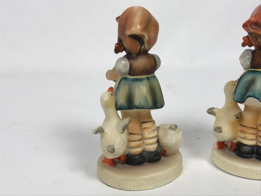 Pair Of Hummel Figurines Be Patient Girl With Geese 197/0 [Photo 11]