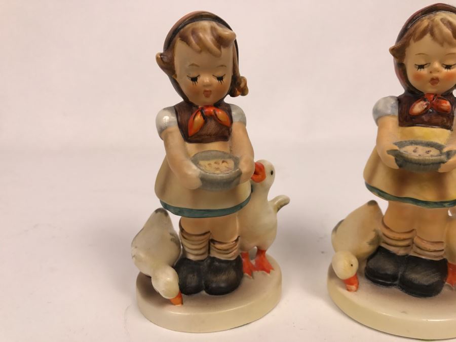Pair Of Hummel Figurines Be Patient Girl With Geese 197/0 [Photo 6]