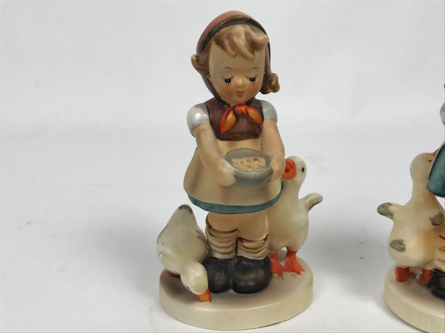 Pair Of Hummel Figurines Be Patient Girl With Geese 197/0 [Photo 9]