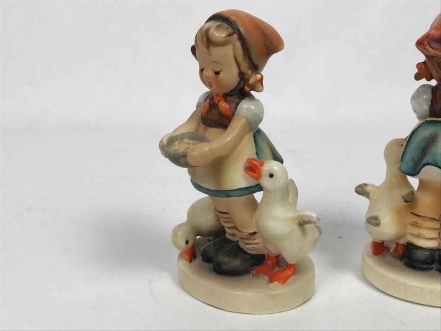 Pair Of Hummel Figurines Be Patient Girl With Geese 197/0 [Photo 12]