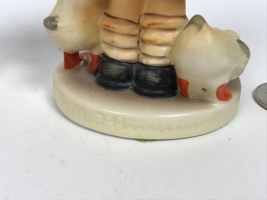 Pair Of Hummel Figurines Be Patient Girl With Geese 197/0 [Photo 8]
