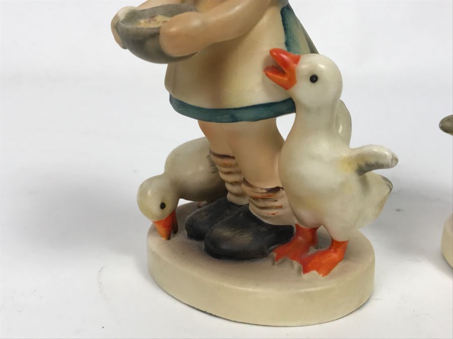 Pair Of Hummel Figurines Be Patient Girl With Geese 197/0 [Photo 13]