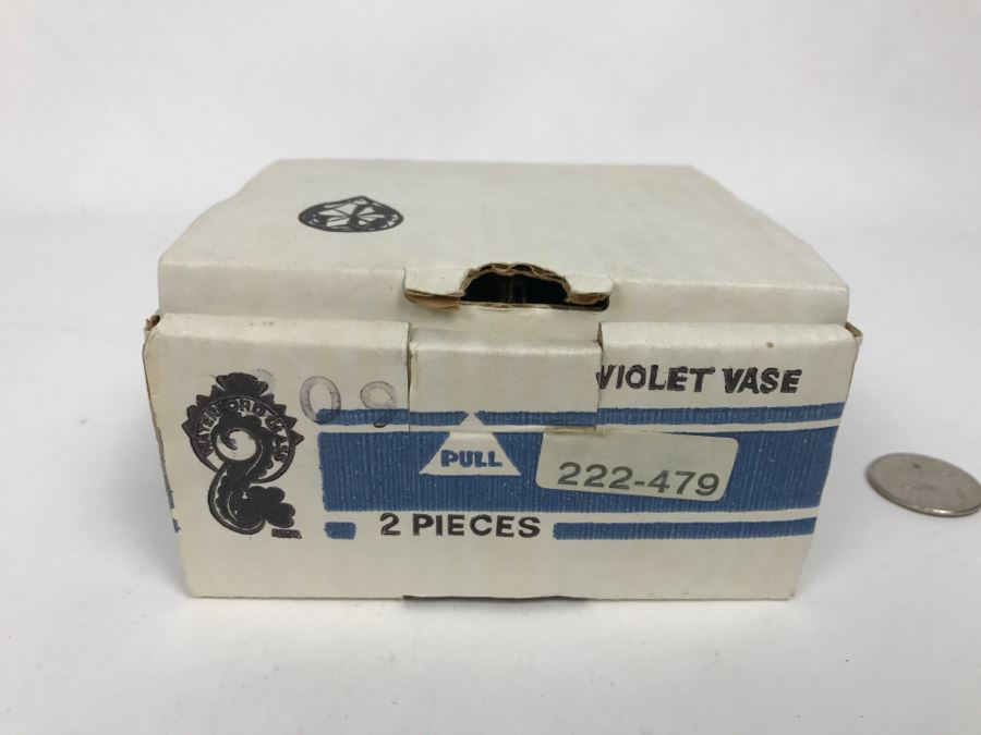 Pair Of Waterford Crystal Vases With Box [Photo 2]