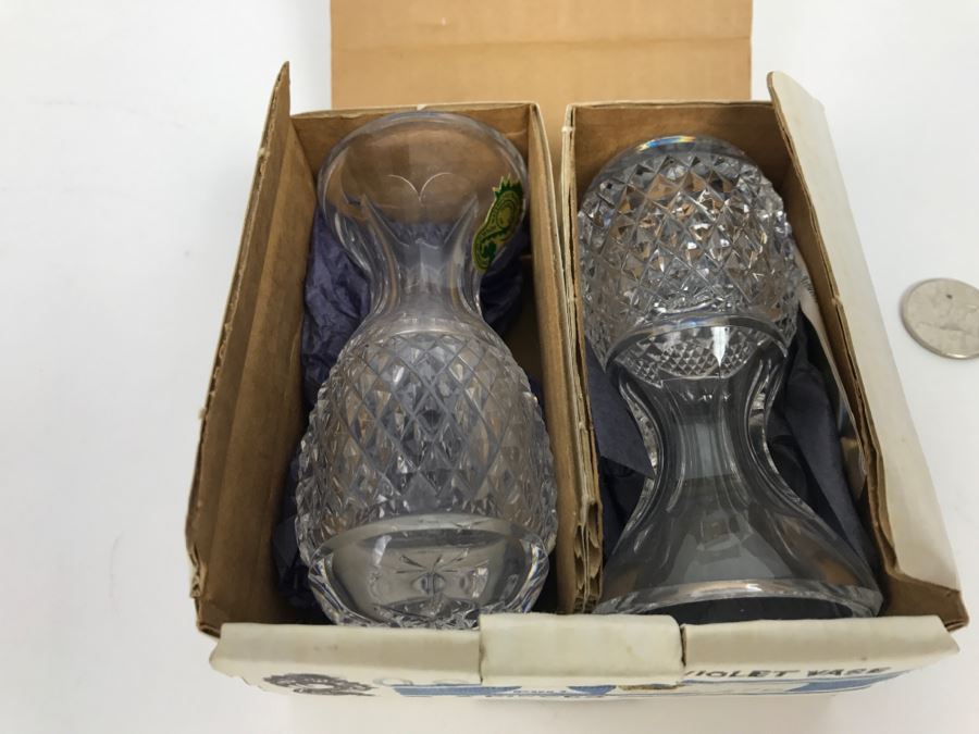 Pair Of Waterford Crystal Vases With Box [Photo 3]