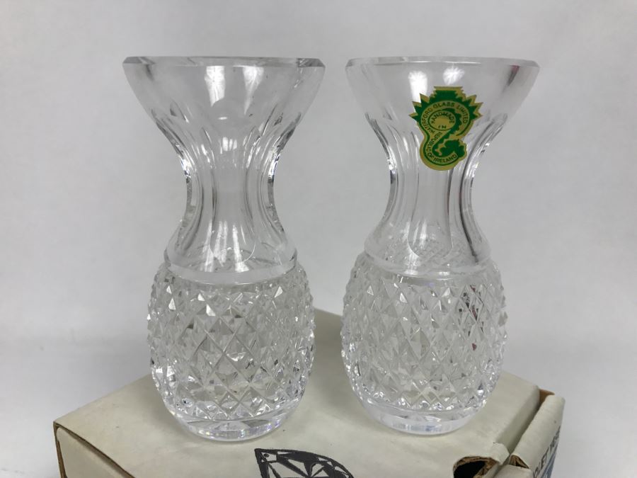Pair Of Waterford Crystal Vases With Box [Photo 5]