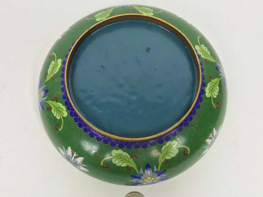 Vintage Green Chinese Cloisonne Bowl [Photo 7]