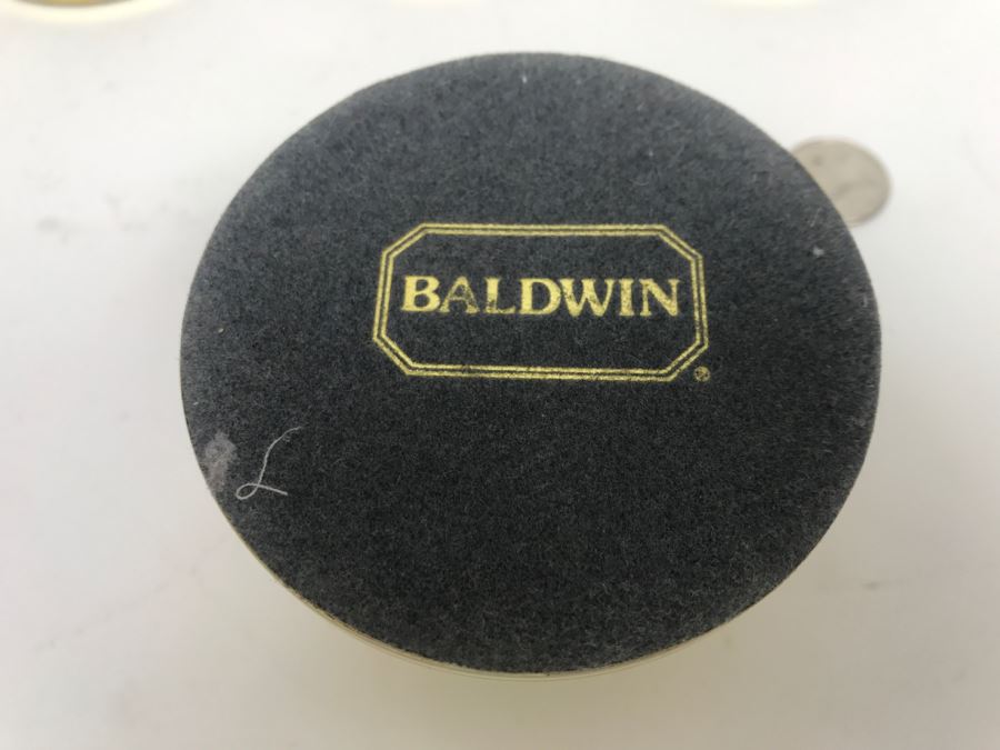 Set Of (4) Brass Baldwin Candle Holders [Photo 5]