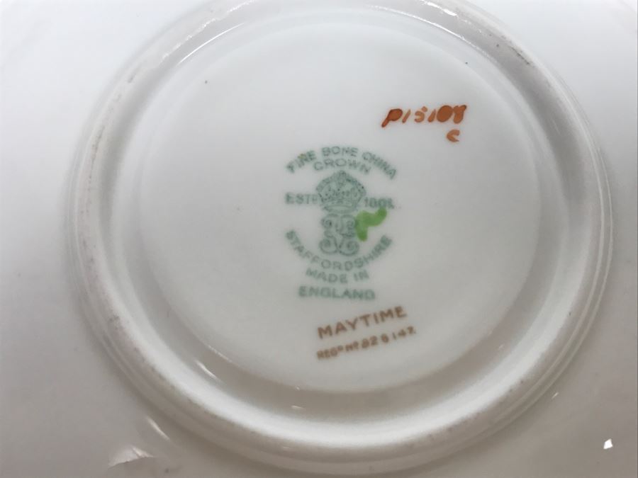 Set Of (5) Vintage China Cups And Saucers: Aragon, Shelley, Crown China And Chubu China Occupied Japan [Photo 16]