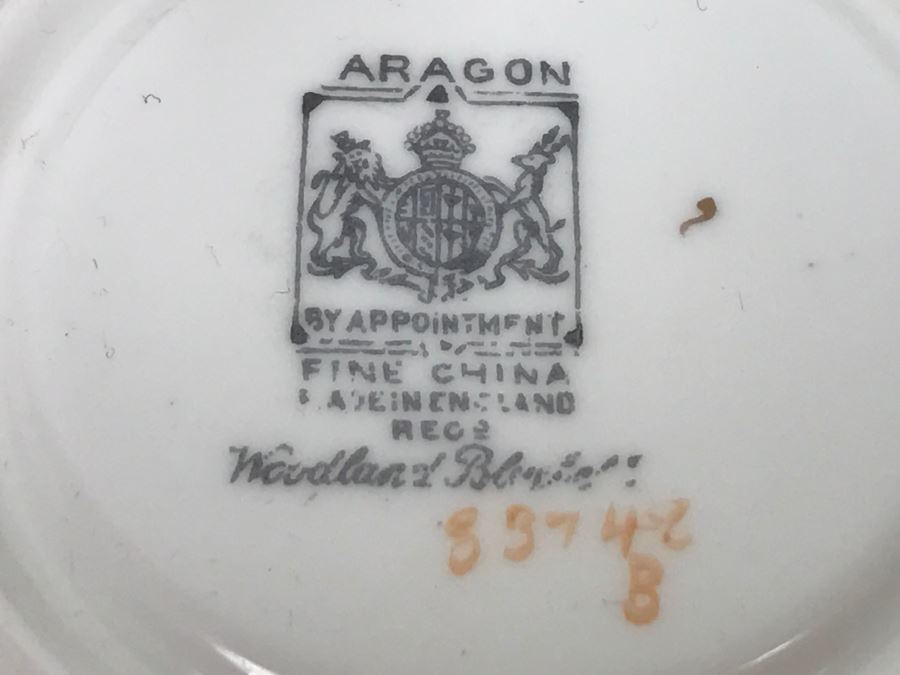 Set Of (5) Vintage China Cups And Saucers: Aragon, Shelley, Crown China And Chubu China Occupied Japan [Photo 9]