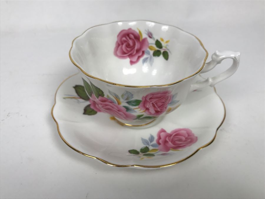 Set Of (5) Vintage China Cups And Saucers: Aragon, Shelley, Crown China And Chubu China Occupied Japan [Photo 21]