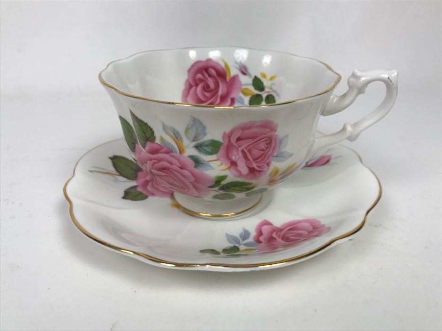 Set Of (5) Vintage China Cups And Saucers: Aragon, Shelley, Crown China And Chubu China Occupied Japan [Photo 20]