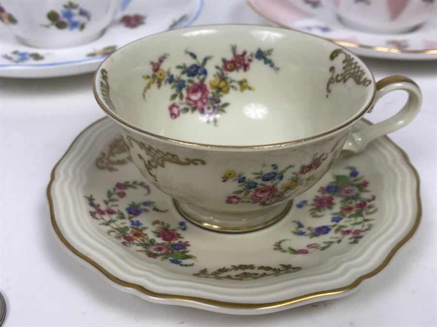 Set Of (5) China Cups And Saucers: Salisbury China, Rosenthal, Shelley [Photo 6]