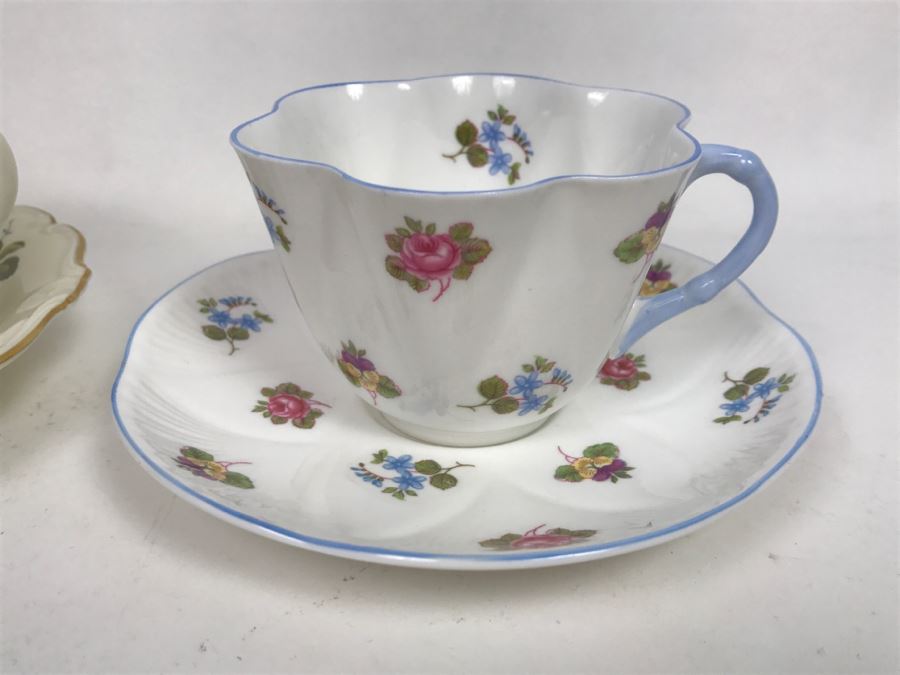 Set Of (5) China Cups And Saucers: Salisbury China, Rosenthal, Shelley [Photo 11]