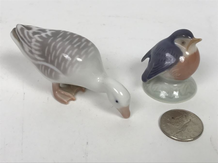 Pair Of Danish Bird And Duck Animal Figurines: Royal Denmark And B&G [Photo 3]