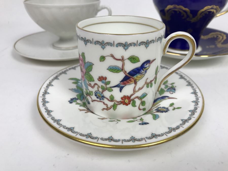 Set Of (5) Vintage China Cups And Saucers: Russian, Aynsley, Royal Copenhagen [Photo 7]