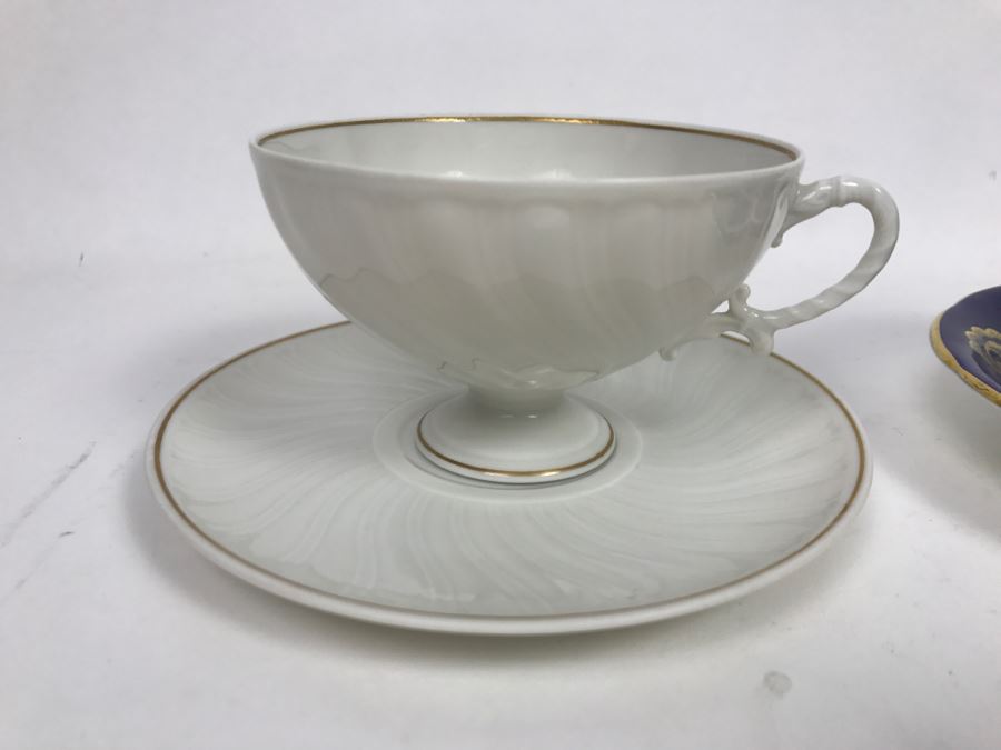 Set Of (5) Vintage China Cups And Saucers: Russian, Aynsley, Royal Copenhagen [Photo 10]