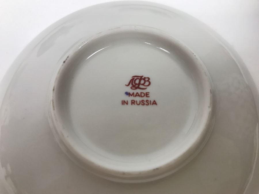 Set Of (5) Vintage China Cups And Saucers: Russian, Aynsley, Royal Copenhagen [Photo 6]