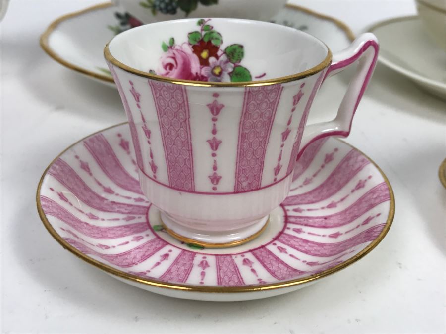 Set Of (4) Vintage China Cups And Saucers, (2) Creamers And (3) China Dishes: Crown, Leneige, Limoges Vignaud, Rosina, Royal Albert, Foley Bone China [Photo 4]