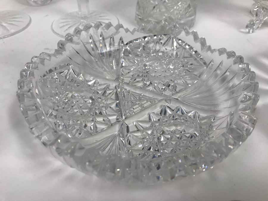 Huge Cut Glass Crystal Lot Featuring Royal Doulton Crystal Piece [Photo 3]
