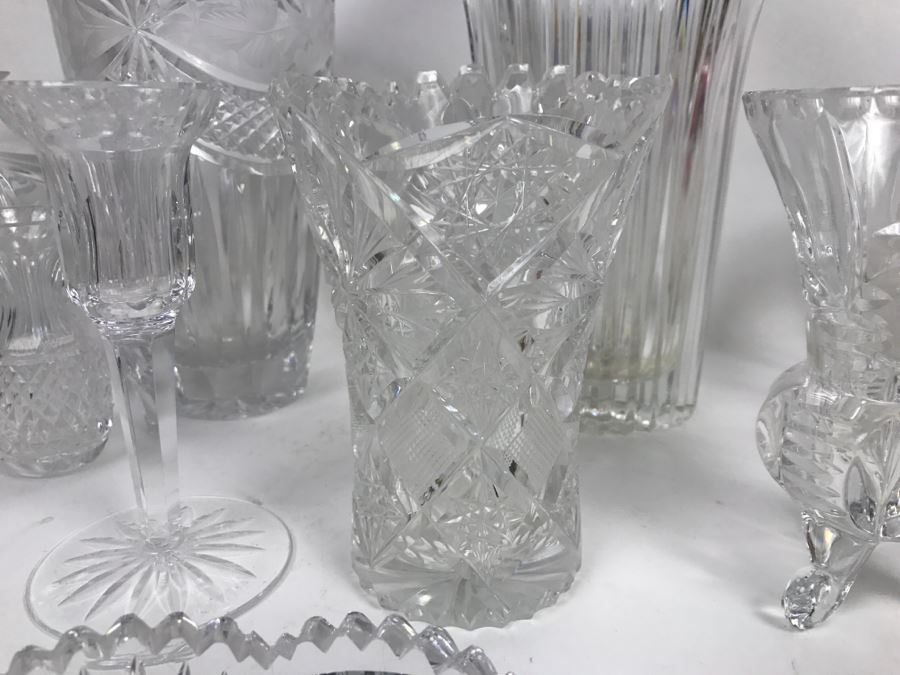 Huge Cut Glass Crystal Lot Featuring Royal Doulton Crystal Piece [Photo 9]