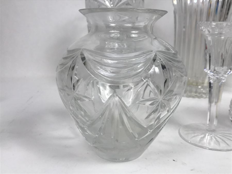 Huge Cut Glass Crystal Lot Featuring Royal Doulton Crystal Piece [Photo 21]