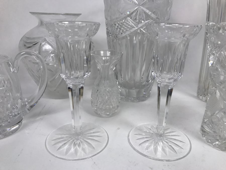 Huge Cut Glass Crystal Lot Featuring Royal Doulton Crystal Piece [Photo 10]