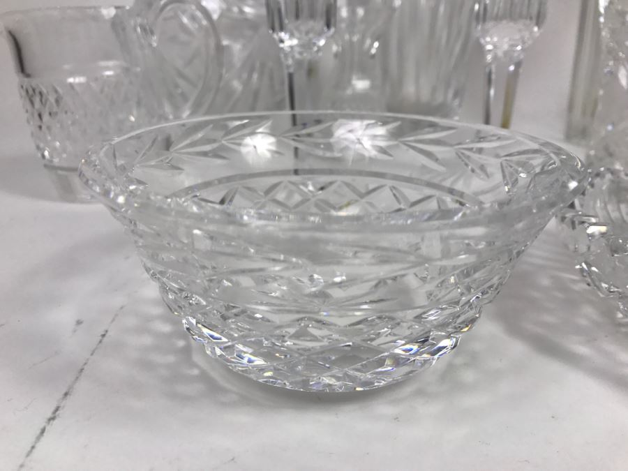 Huge Cut Glass Crystal Lot Featuring Royal Doulton Crystal Piece