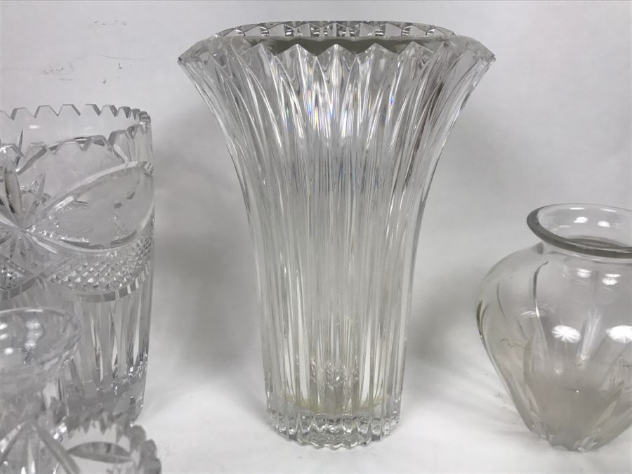 Huge Cut Glass Crystal Lot Featuring Royal Doulton Crystal Piece [Photo 15]