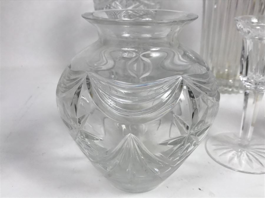 Huge Cut Glass Crystal Lot Featuring Royal Doulton Crystal Piece [Photo 20]