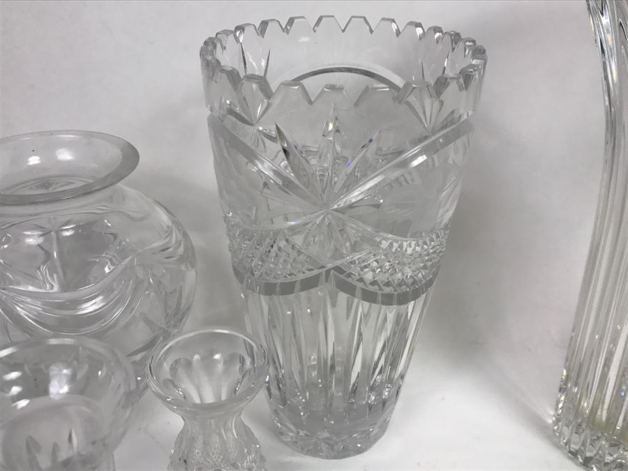 Huge Cut Glass Crystal Lot Featuring Royal Doulton Crystal Piece [Photo 17]