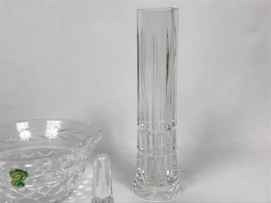Waterford Crystal Lot Featuring Vase, Bowl And Ring Holder Dish [Photo 6]