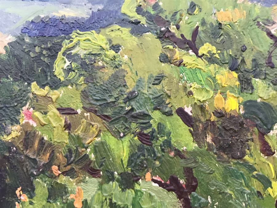 Original Russian Plein Air Landscape Oil Painting Signed On Back 12' X 8.75' [Photo 11]