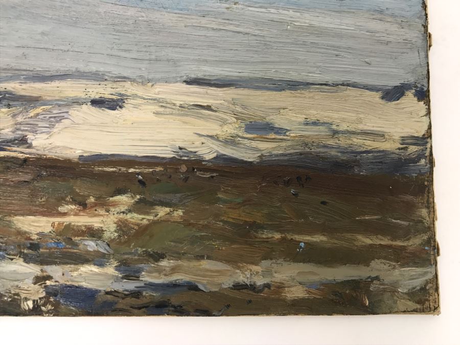 Original Russian Plein Air Landscape Oil Painting Signed Upper Right 13.5' X 8.5' [Photo 6]