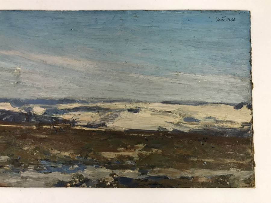 Original Russian Plein Air Landscape Oil Painting Signed Upper Right 13.5' X 8.5' [Photo 5]